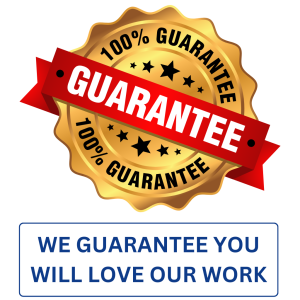 MaxFlow 100 percent Guarantee Badge with a gold stamp with a red guarantee ribbon